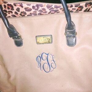 Tan Leather Tote Bag